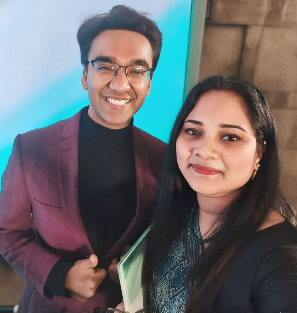 Aqhleema Shad with Dr. Pal Manickam